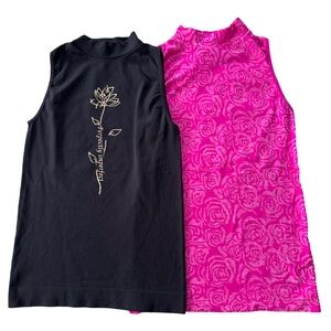 Black and Pink Sleeveless Tops.  Size S/M